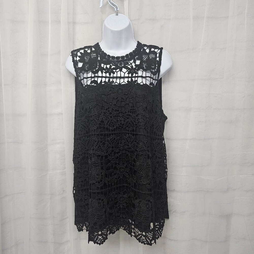 Maurices Tank Black Lace Goth Grunge Fairy Whimsigoth Boho 0X